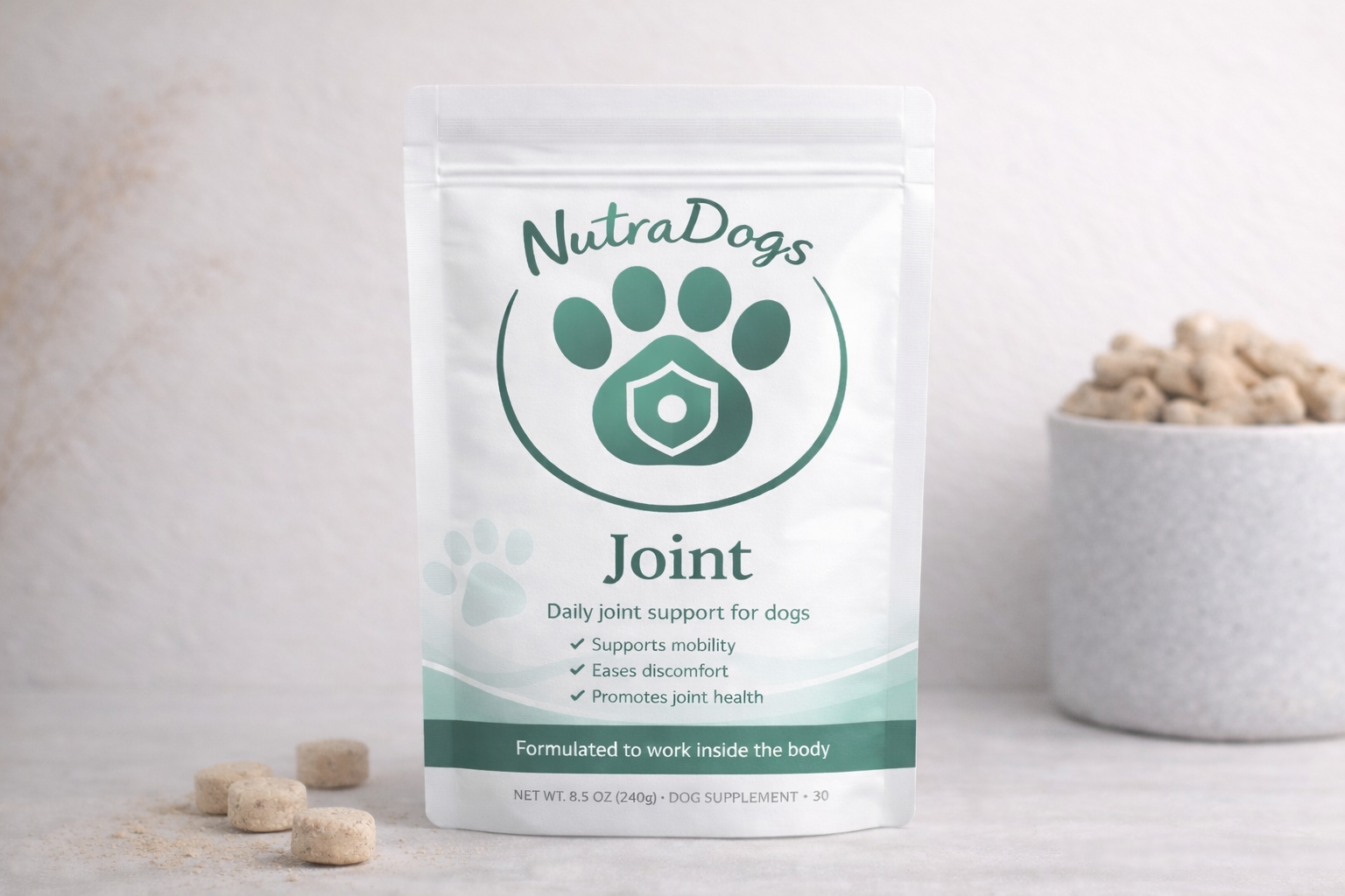 NutraDogs Joint supplement package